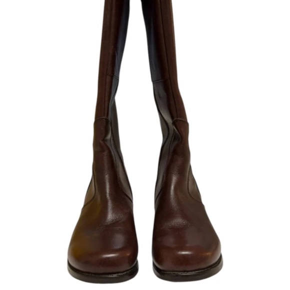 Hush Puppies Brown Leather Knee-high Boots (7.5) - Picture 3 of 5